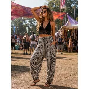 Buddha Pants Savannah Flair Packable Harem Pants Medium